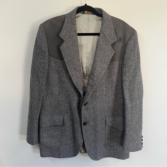 Pendleton Vintage Virgin Wool Suede Western Blazer - Picture 1 of 15